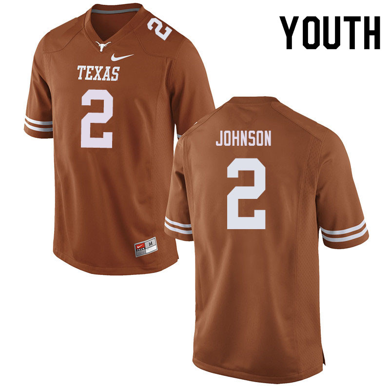 Youth #2 Roschon Johnson Texas Longhorns College Football Jerseys Sale-Orange